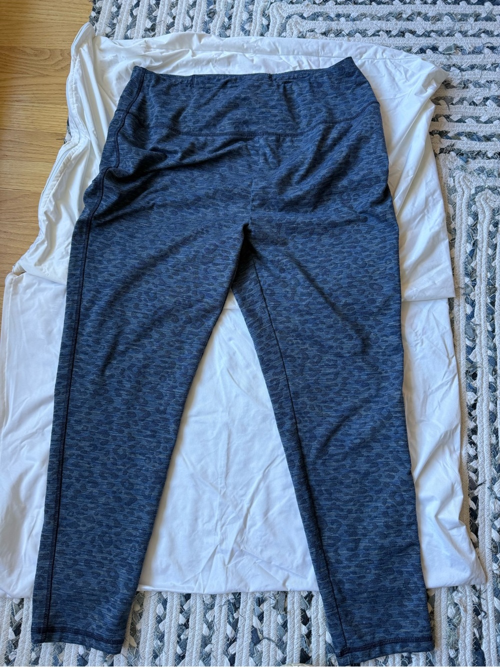 Navy Leopard Print Active Leggings